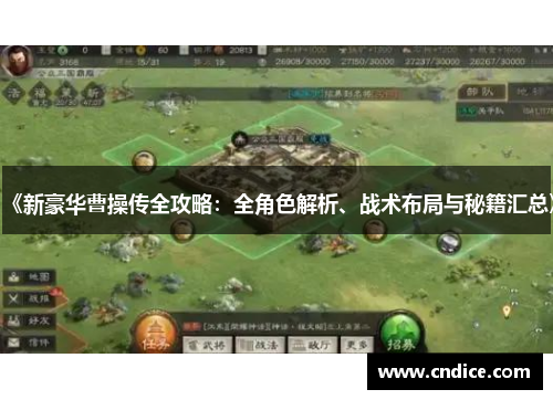 《新豪华曹操传全攻略：全角色解析、战术布局与秘籍汇总》